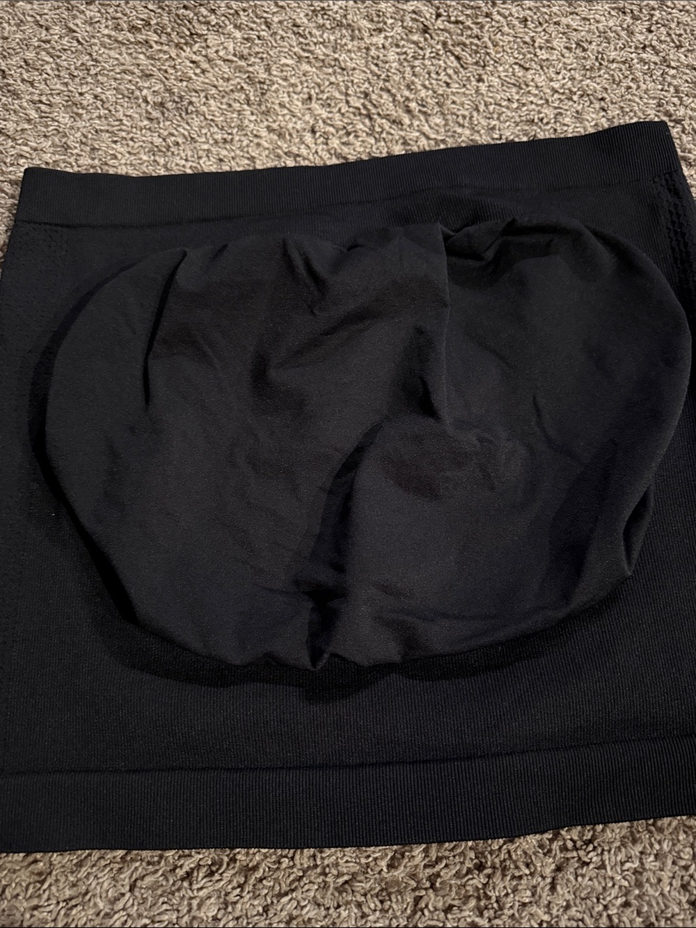 Black Seamless Mini Skirt with Built-In Lining